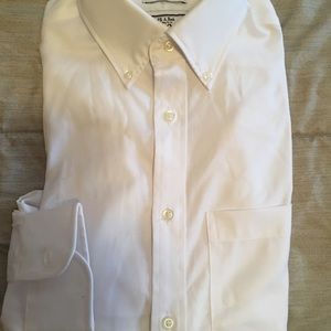 1905 Collection Jos A Bank Slim Fit Button Down White Shirt Size 14 1/2 x 32 New